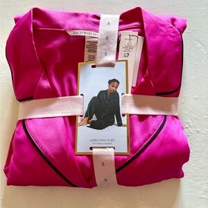 Victoria's Secret Fuchsia Satin Pajama Set